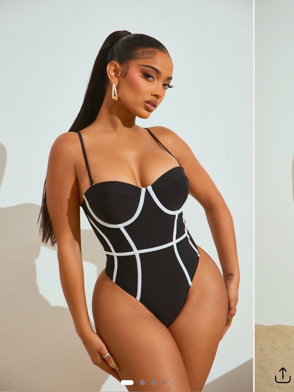 Classic underwire one piece swimsuit